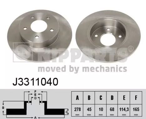 Nipparts J3311040 Тормозные диски