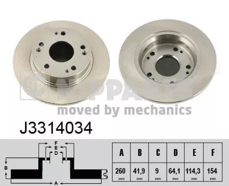 Nipparts J3314034 Диски