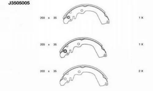 Nipparts J3505005 Тормозные колодки