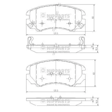 Nipparts J3600541 Гальмівні колодки