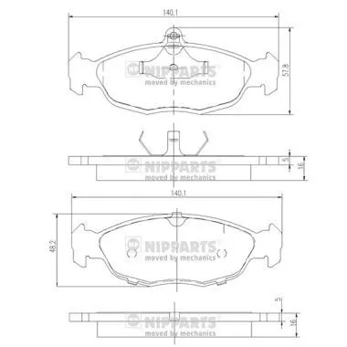 Nipparts J3600901 Тормозные колодки