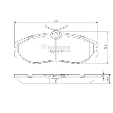 Nipparts J3601056 Гальмівні колодки