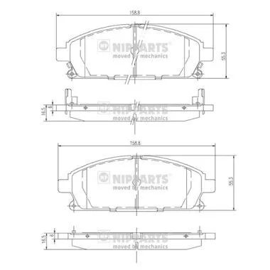 Nipparts J3601071 Тормозные колодки