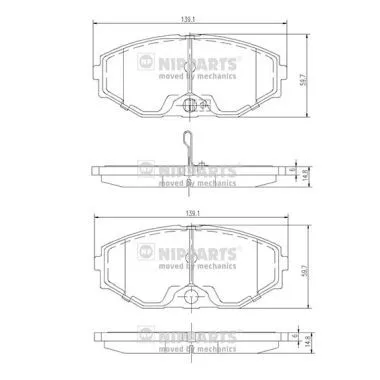 Nipparts J3601074 Тормозные колодки