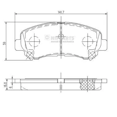 Nipparts J3601096 Тормозные колодки