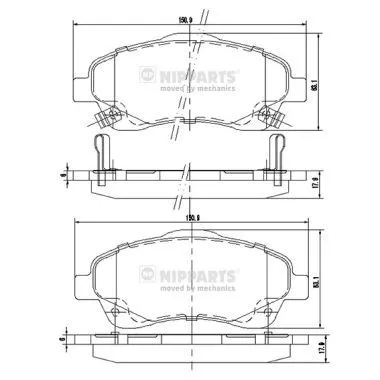 Nipparts J3602112 Гальмівні колодки