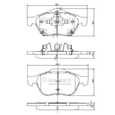 Nipparts J3602115 Тормозные колодки