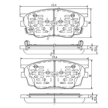 Nipparts J3603055 Гальмівні колодки