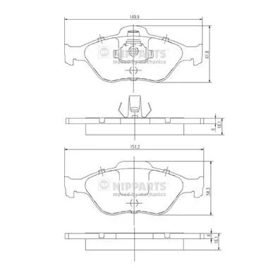 Nipparts J3603065 Тормозные колодки