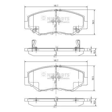 Nipparts J3604061 Гальмівні колодки