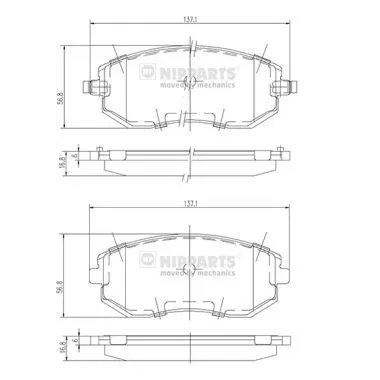 Nipparts J3607015 Тормозные колодки