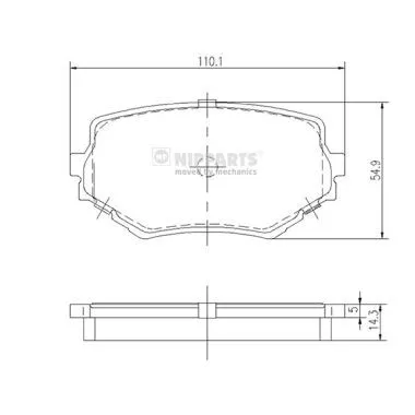 Nipparts J3608017 Тормозные колодки