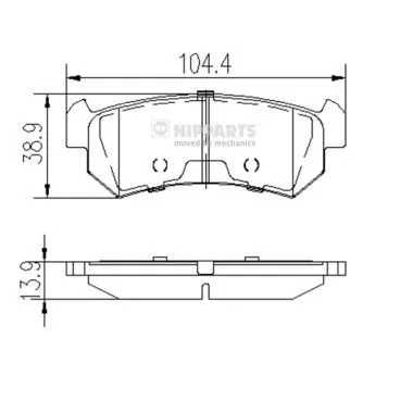Nipparts J3610903 Гальмівні колодки