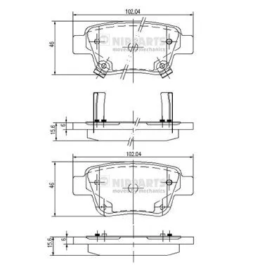 Nipparts J3612030 Гальмівні колодки