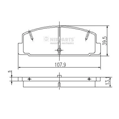 Nipparts J3613002 Гальмівні колодки