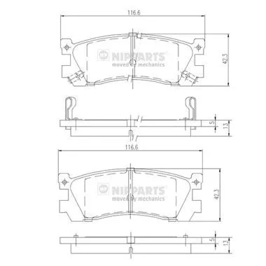 Nipparts J3613005 Тормозные колодки