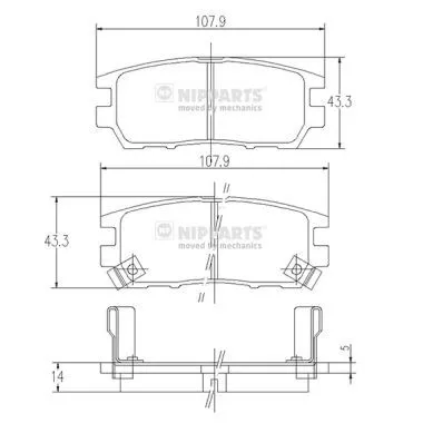 Nipparts J3615005 Гальмівні колодки