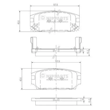 Nipparts J3615007 Гальмівні колодки