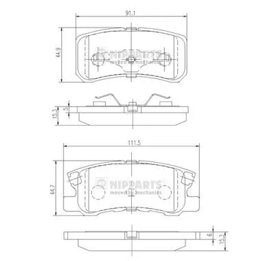 Nipparts J3615010 Тормозные колодки