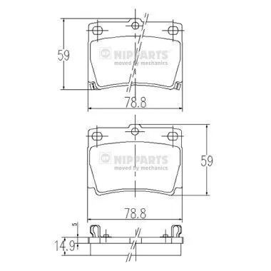 Nipparts J3615011 Гальмівні колодки