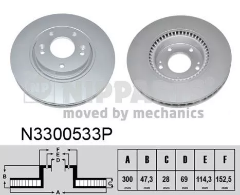 Nipparts N3300533P Гальмівні диски