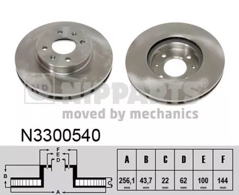 Nipparts N3300540 Тормозные диски