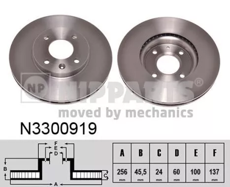 Nipparts N3300919 Гальмівні диски