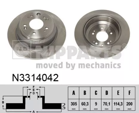 Nipparts N3314042 Диски