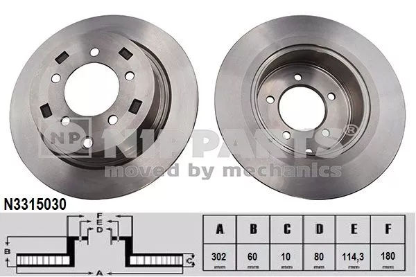 Nipparts N3315030 Тормозные диски