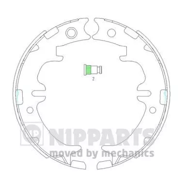 Nipparts N3502083 Колодки ручника