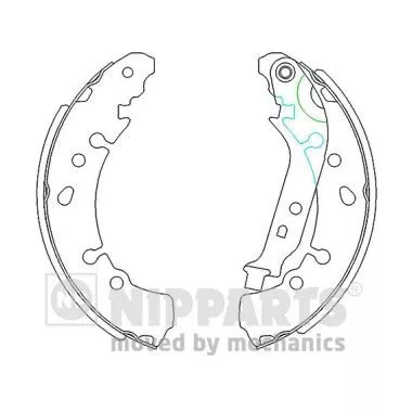 Nipparts N3502091 Гальмівні колодки