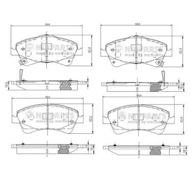 Nipparts N3602133 Гальмівні колодки