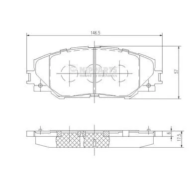 Nipparts N3602138 Гальмівні колодки