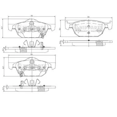 Nipparts N3604067 Гальмівні колодки