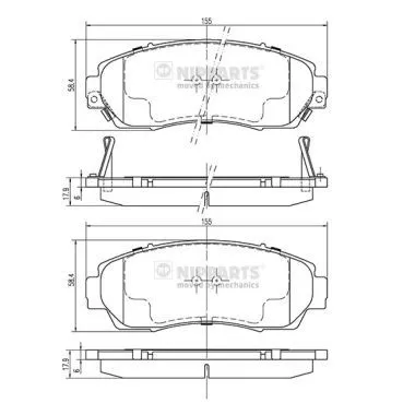 Nipparts N3604073 Гальмівні колодки