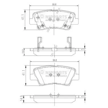 Nipparts N3610311 Тормозные колодки