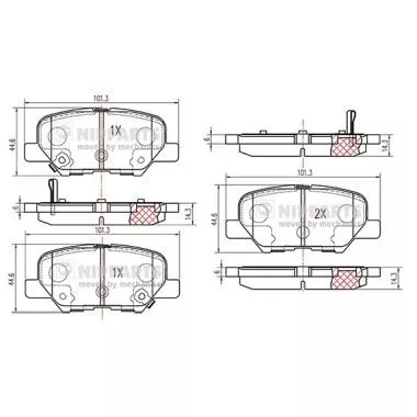 Nipparts N3615017 Тормозные колодки