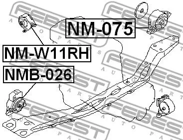 Febest NM-075 Подушка двигателя