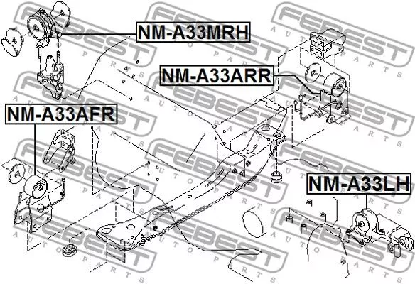 Febest NM-A33MRH Подушка двигателя