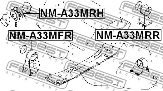 Febest NM-A33MRR Подушка двигуна