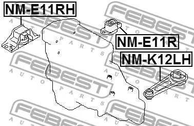 Febest NM-E11RH Подушка двигателя