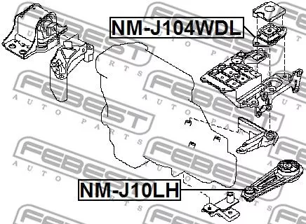 Febest NM-J104WDL Подушка двигателя