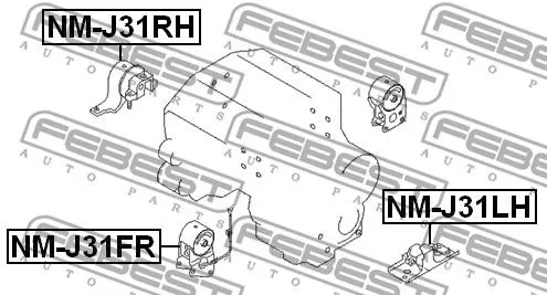 Febest NM-J31LH Подушка двигателя