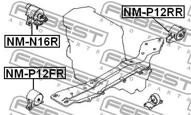 Febest NM-P12FR Подушка двигуна