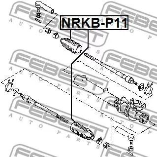 Febest NRKB-P11 Пыльник рулевой рейки