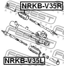 Febest NRKB-V35L Пыльник рулевой рейки