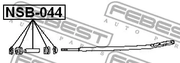 Febest NSB-044 Сайлентблок рычага