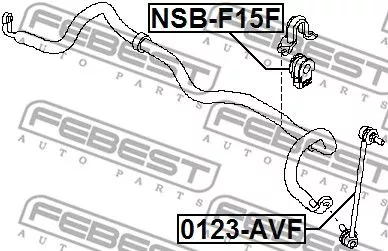 Febest NSB-F15F Втулка стабилизатора