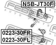 Febest NSB-JT30F Втулка стабілізатора