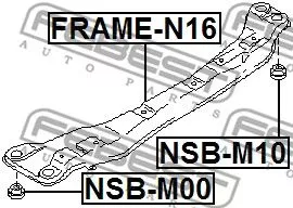 Febest NSB-M10 Сайлентблок задней балки